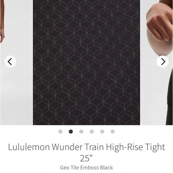 Lululemon Wunder Train High-Rise Tight 25" Geo Tile Emboss Black - Picture 8 of 11